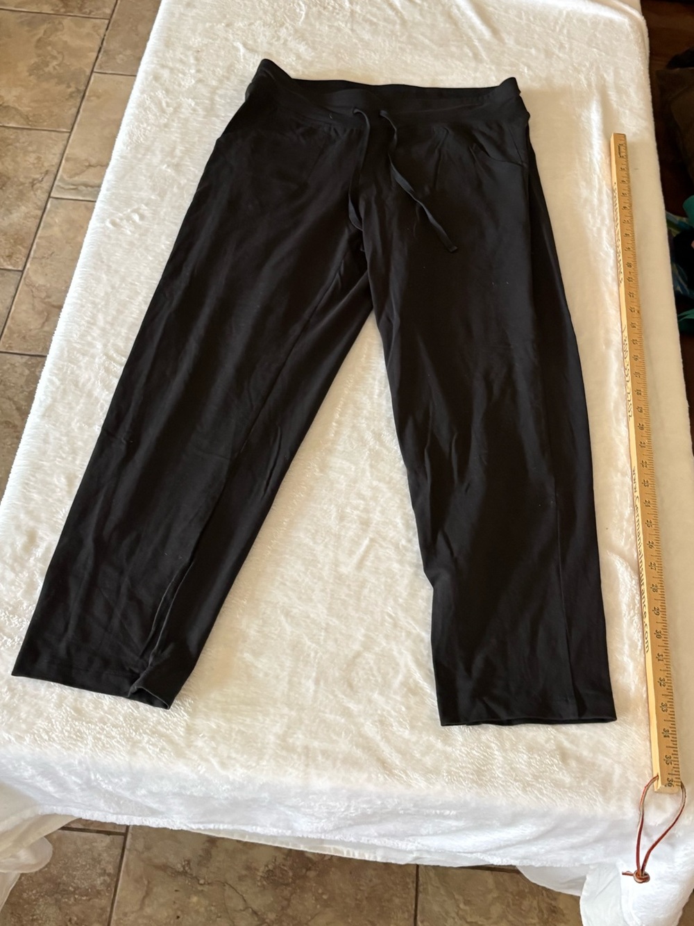 Athletic Works Black Women's Petite Drawstring Jogger Pants Size 8-10